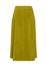 CORDUROY PLEATED SKIRT - GREEN - All New collection | DEHA