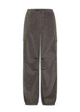 STRETCH VELVET CARGO PANTS - GREY - LEAD GREY | DEHA