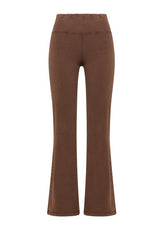 PANTALONE ADERENTE A ZAMPA EFFETTO MARMO MARRONE - COFFEE BROWN | DEHA