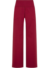 RECYCLED MICROFIBRE STRAIGHT PANTS - RED - RESTART WITH YOGA | DEHA