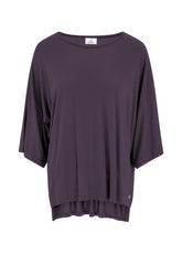 OVERSIZE VISCOSE T-SHIRT - PURPLE - RESTART WITH YOGA | DEHA