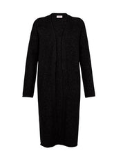 LOUNGE LONG CARDIGAN - BLACK - BLACK | DEHA