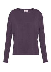 T-SHIRT AMPIA IN JERSEY FIAMMATO VIOLA - PLUM VIOLET | DEHA