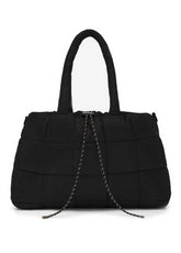 QUILTED SHOPPER BAG - BLACK - Travelwear | DEHA