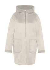 ECO-FRIENDLY SHEEPSKIN COAT - WHITE - MILK WHITE | DEHA