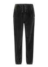 MARBLED CHENILLE JOGGER PANTS - BLACK - Tinto in Capo | DEHA