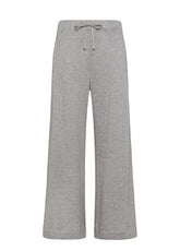 LUREX-SWEATHOSE MIT WEITEM BEIN - GRAU - GREY MELANGE | DEHA