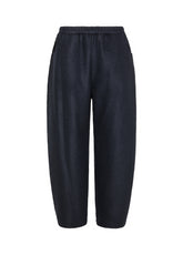 LIGHT BOILED WOOL BALLOON PANTS - BLUE | DEHA