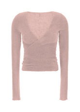 CARDIGAN INCROCIATO IN BOUCLE' ROSA - Set Danza | DEHA