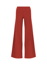 PANTALONE GAMBA LARGA IN JERSEY ARANCIO - RUST ORANGE | DEHA