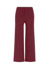 WIDE LEG KNITTED PANTS - RED - CORDOVAN RED | DEHA