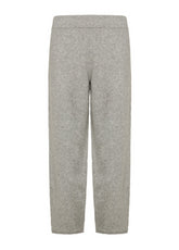 LOUNGE KNITTED CARROT-FIT PANTS - GREY - GREY MELANGE | DEHA