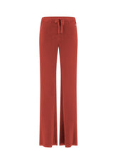 CHENILLE LOUNGE FLARED PANTS - ORANGE - RESTART WITH YOGA | DEHA