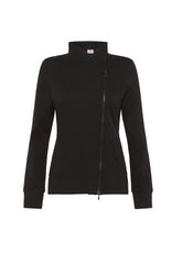 BLACK MATELASSÉ EFFECT BIKER JACKET - BLACK | DEHA