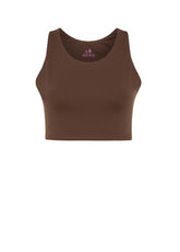 RECYCLED MICROFIBRE TOP - BROWN - RESTART WITH YOGA | DEHA