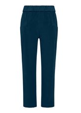 CORDUROY PLEATED PANTS - BLUE - NIGHT BLUE | DEHA