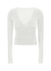 BOUCLE' WRAP SWEATER - WHITE - RESTART WITH YOGA | DEHA