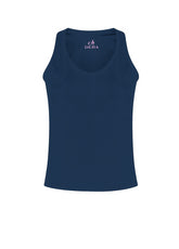 RECYCLED MICROFIBRE TANK TOP - BLUE - RESTART WITH YOGA | DEHA