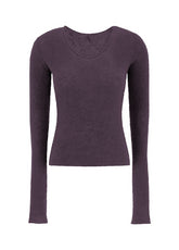 MAGLIA BOUCLE' VIOLA - RESTART WITH YOGA | DEHA