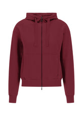 FULL ZIP COMFORT HOODIE - RED - CORDOVAN RED | DEHA