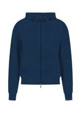 FULL ZIP COMFORT HOODIE - BLUE - NIGHT BLUE | DEHA