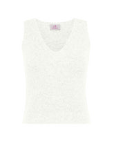 LOUNGE STRICK-TANKTOP - WEISS - Warm und gemütlich | DEHA