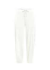 PANTALONE BALLOON IN GABARDINE DI MODAL BIANCO - Rhythm | DEHA