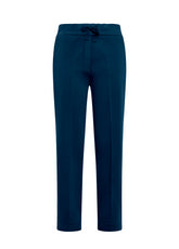 PANTALONE DRITTO IN GABARDINE DI MODAL BLU - NIGHT BLUE | DEHA