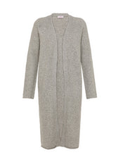 LOUNGE LANGER CARDIGAN - GRAU - GREY MELANGE | DEHA