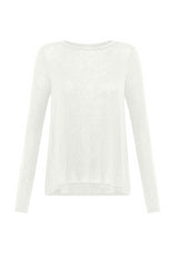 CASHMERE BLEND T-SHIRT - WHITE - MILK WHITE | DEHA