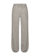 WOOLY BLEND KNITTED JOGGER PANTS - GREY - GREY MELANGE | DEHA