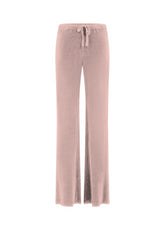 CHENILLE LOUNGE FLARED PANTS - PINK - MISTY ROSE | DEHA