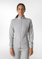 FELPA CORE CON ZIP GRIGIO - GREY MELANGE | DEHA