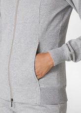 FELPA CORE CON ZIP GRIGIO - GREY MELANGE | DEHA