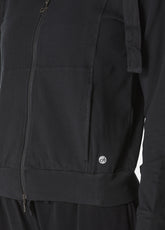 FELPA CORE CON ZIP E CAPPUCCIO NERO - BLACK | DEHA