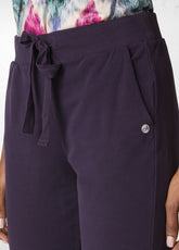 CORE JOGGER CUFFED SWEATPANTS, PURPLE - AUBERGINE VIOLET | DEHA