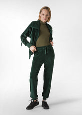 LOUNGE-KAPUZENSWEATSHIRT AUS CHENILLE, GRUEN - FOREST GREEN | DEHA