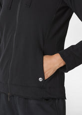 FELPA CORE CON ZIP E CAPPUCCIO NERO - BLACK | DEHA