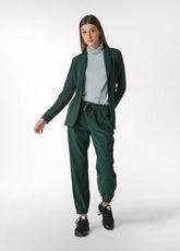 FLEECE BLAZER, GREEN - FOREST GREEN | DEHA