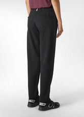 PANTALONE SLIM FIT IN FELPA NERO - BLACK | DEHA