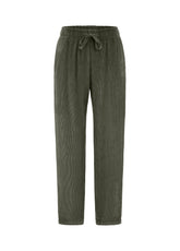 PANTALONE IN VELLUTO DI CINIGLIA VERDE - OLIVE GREEN | DEHA