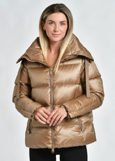 PIUMINO COLLO ALTO BEIGE - CAMEL | DEHA