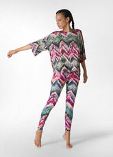 ALLOVER OVERSIZE YOGA T-SHIRT, MULTICOLOR - ALL CHEVRON | DEHA