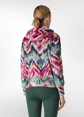 ALLOVER STRETCH VELVET JACKET, MULTICOLOR - ALL CHEVRON | DEHA