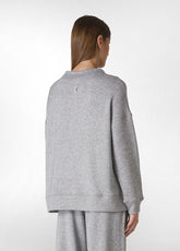 SWEATSHIRT MIT LUREX-EFFEKT, GRAU - GREY MELANGE | DEHA