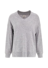 SWEATSHIRT MIT LUREX-EFFEKT, GRAU - Strickwaren - Outlet | DEHA