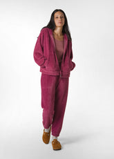 FLUFFY FULL ZIP JACKET, PURPLE - VINACCIA | DEHA