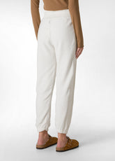 JOGGER IN PELLICCIA DI PILE BIANCO - MILK WHITE | DEHA