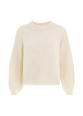 PULLOVER AUS KASCHMIR-GEMISCH, WEISS - MILK WHITE | DEHA