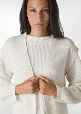 LANGER CARDIGAN AUS KASCHMIR-GEMISCH, WEISS - MILK WHITE | DEHA